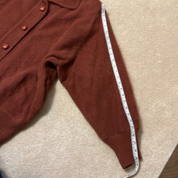 Vintage Connie A Lee very soft 80% Angora cardigan with pockets M/L - Picture 8 of 11